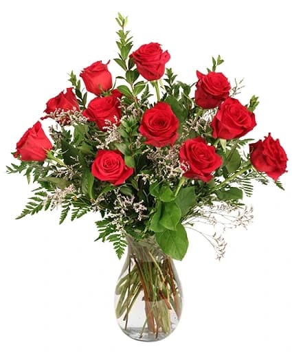 Burning Red Roses — Rose arrangement